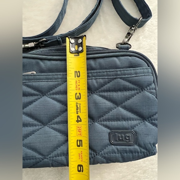 Lug Roundabout Quilted Convertible Wallet Dusty Blue Crossbody Bag - Picture 3 of 15